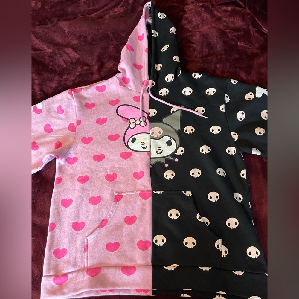 Dumbgood Sanrio Kuromi & My Melody Pullover Hoodie - Picture 2 of 10